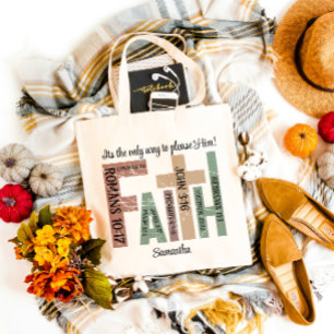 Tote Bag Prénom Joli Coloré Bible Versets Typographie