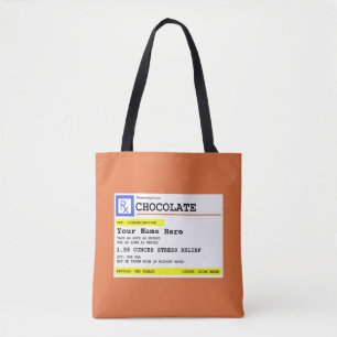 Tote Bag Prescription Chocolat Patient Personnalisé Drôle