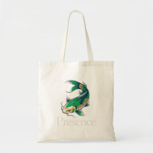 Tote Bag Présence, Symbole Japonais du Carpe Koi pour une C