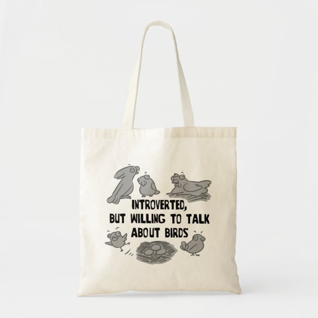 Tote Bag Présenté mais prêt à parler des oiseaux (Devant)