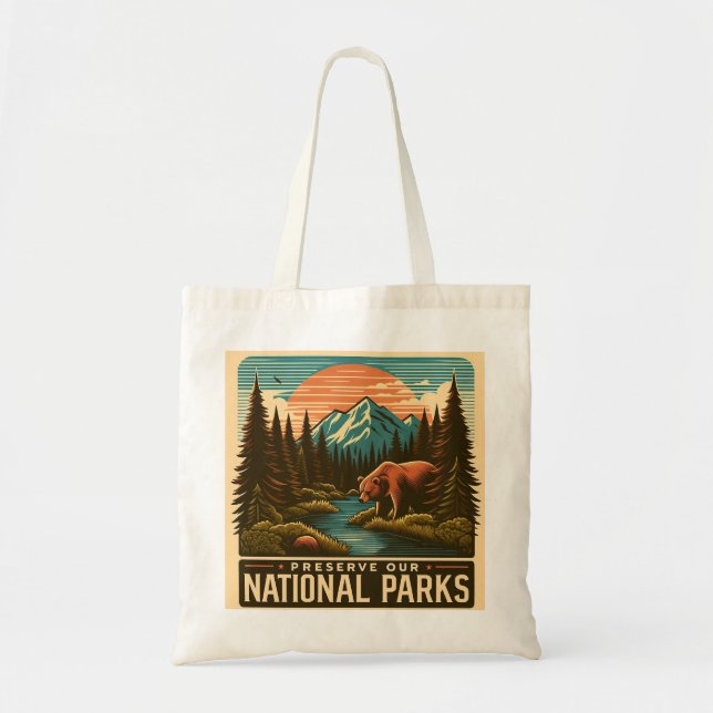 Tote Bag Preserve Our National Parks (Devant)