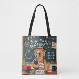 Tote Bag Prêt à Apprendre Chien Enseignant Mignon Retour à