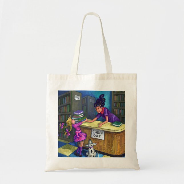 Tote Bag Prêt d'œuvres d'art de la bibliothèque (Devant)