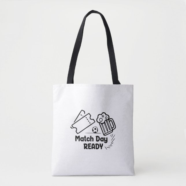 Tote Bag Prêt pour le jour du match (Devant)