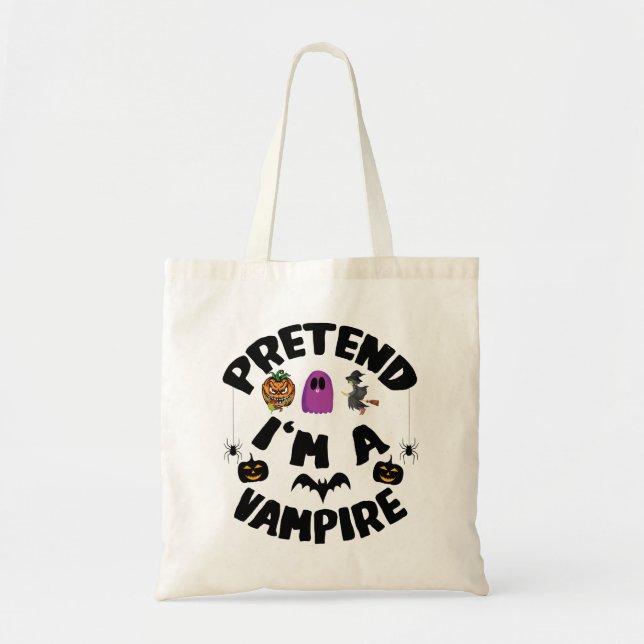 Tote Bag Prétendre que je suis un vampire drôle Costume d'H (Devant)