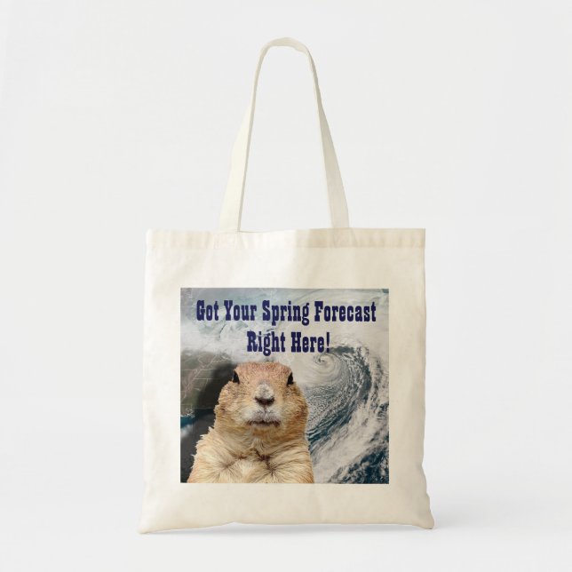 Tote Bag Prévisions de printemps de marmotte (Devant)