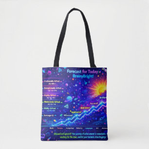 Tote Bag Prévisions pour aujourd'hui : Météo BrainyBright !