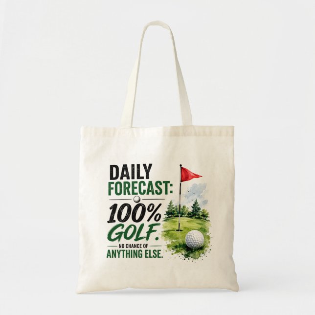 Tote Bag Prévisions quotidiennes de golf  (Devant)
