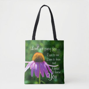 Tote Bag Prière à Dieu pour les yeux à voir et les oreilles