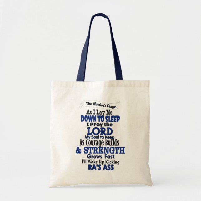 Tote Bag Prière de guerrier...RA (Devant)