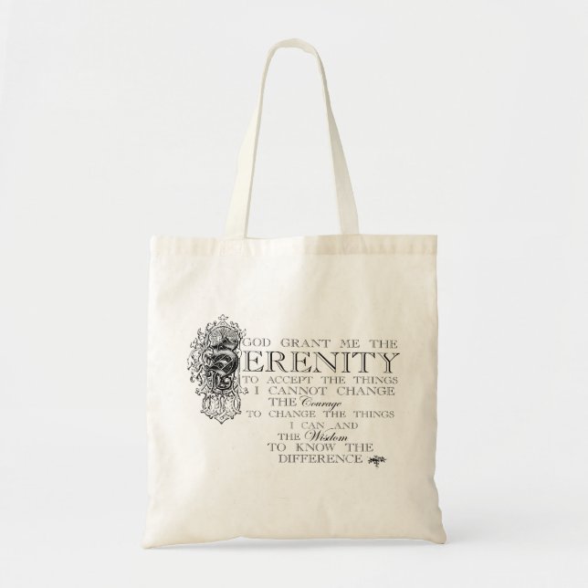 Tote Bag Prière de sérénité (Devant)