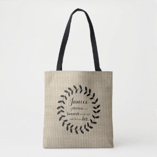 Tote Bag Prière d'Écriture Personalisée Chrétienne Isaïe