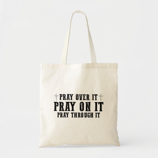 Tote Bag Priez dessus Priez par dessus Priez à travers Chri (Devant)