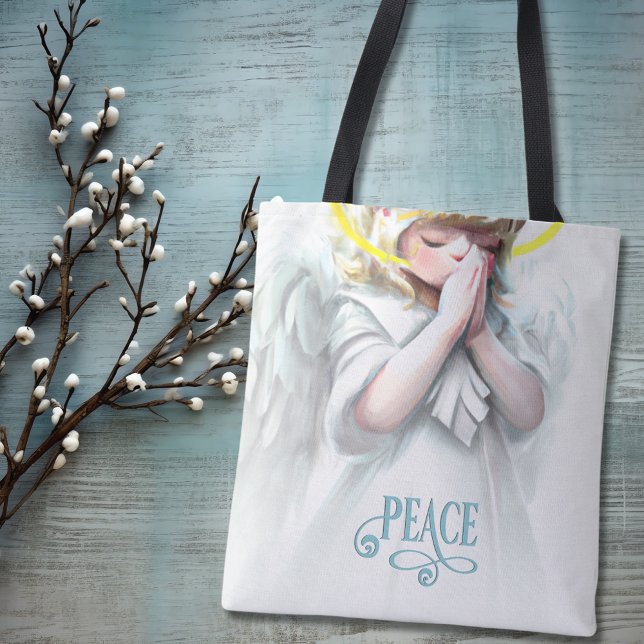 Tote Bag Priez pour la paix Petite fille Ange (Créateur téléchargé)
