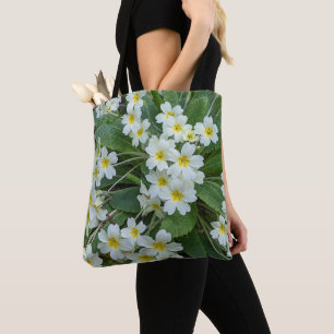 Tote Bag Primevères blanches Floral