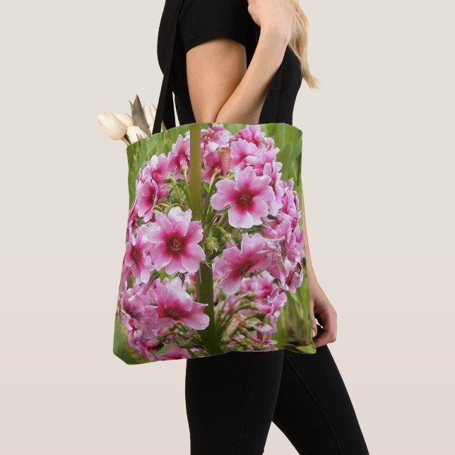 Tote Bag Primule rose Candelabra Floral (De près)