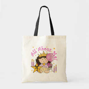 Tote Bag Princess All About Me 4th Birthday Tshirts