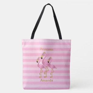 Tote Bag Princess Flamants roses roses - Personnaliser