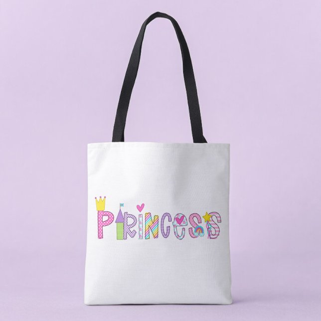 Tote Bag Princesse Alphabet de couleur vive (Créateur téléchargé)