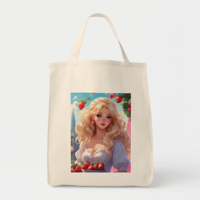 Tote Bag Princesse aux fraises (Devant)
