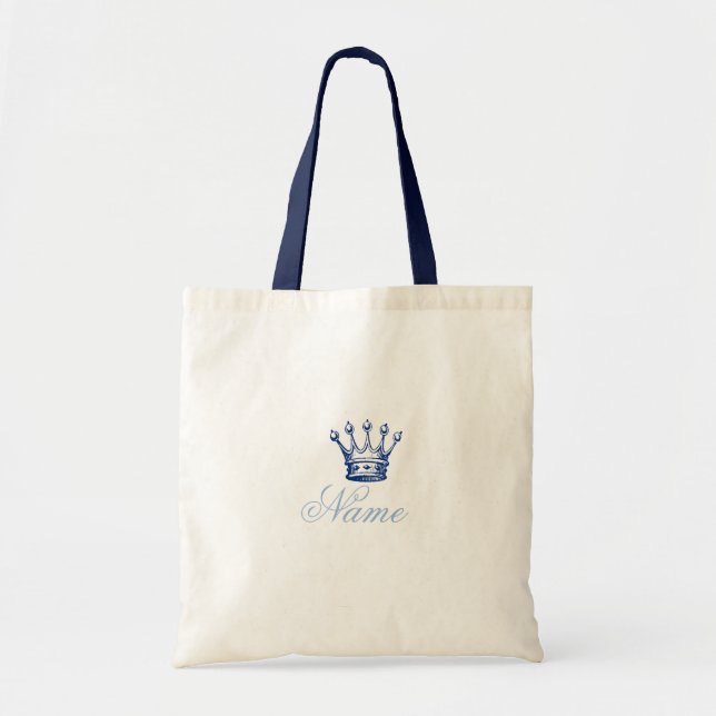 Tote Bag Princesse Crown de livre de contes ou prince Crown (Devant)