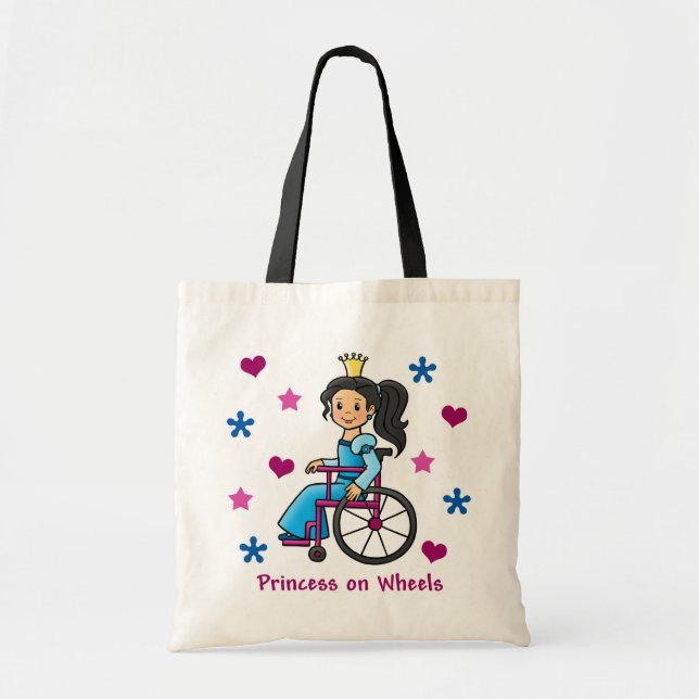 Tote Bag Princesse de fauteuil roulant (Devant)