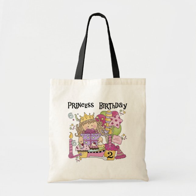 Tote Bag Princesse de fête 2e anniversaire Tshirts et cadea (Devant)