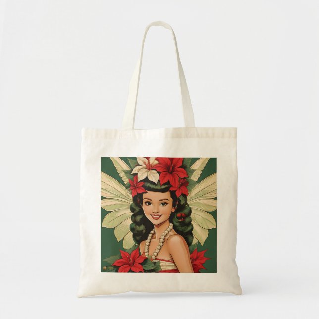 Tote Bag Princesse de Noël Tropical Rétro 50s (Devant)