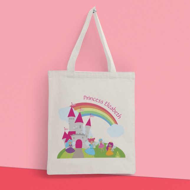 Tote Bag Princesse Fairy Little Girl avec arc en ciel et ch (Créateur téléchargé)