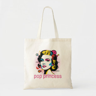 Tote Bag princesse pop, visage femme, visage art abstrait
