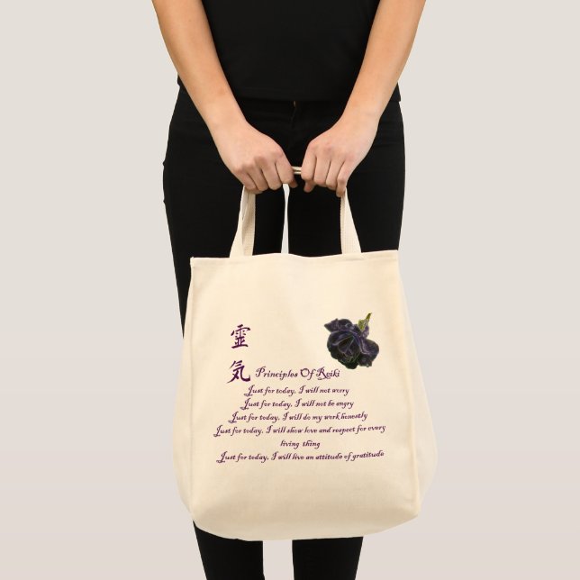 Tote Bag Principes de Reiki juste pour aujourd'hui (Devant (produit))