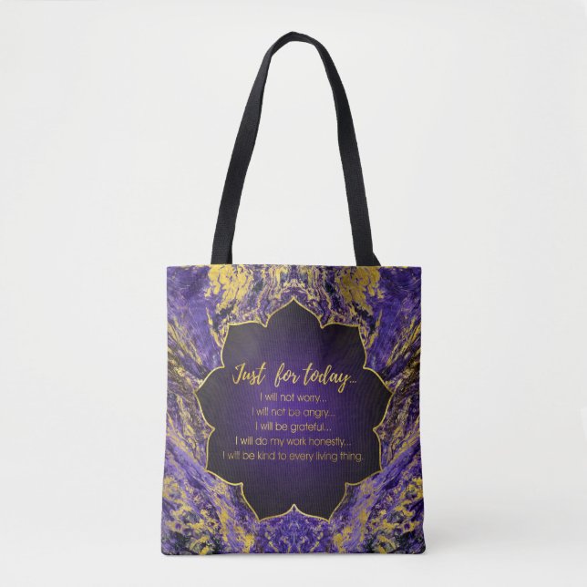 Tote Bag Principes de Reiki - préceptes de Reiki (Devant)