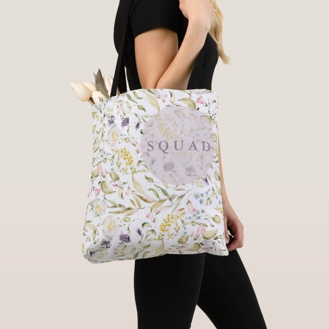 Tote Bag Printemps Bohème Fleurs Sauvages Pampas Enterremen (De près)