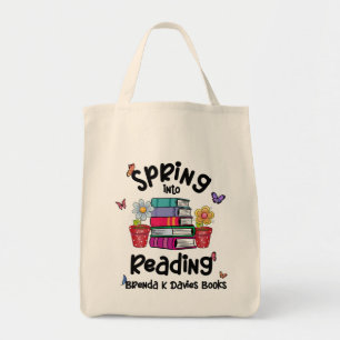 Tote Bag Printemps En Lecture Brenda K Davies Livres