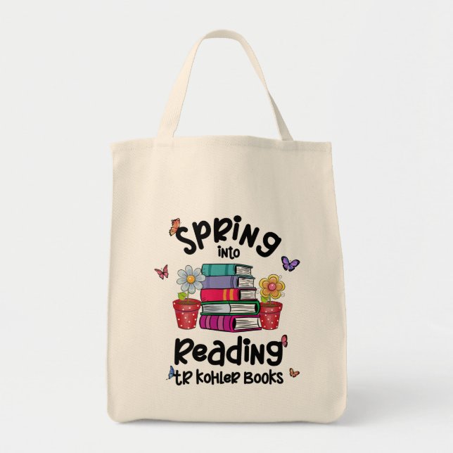 Tote Bag Printemps En Lecture TR Kohler Livres (Devant)