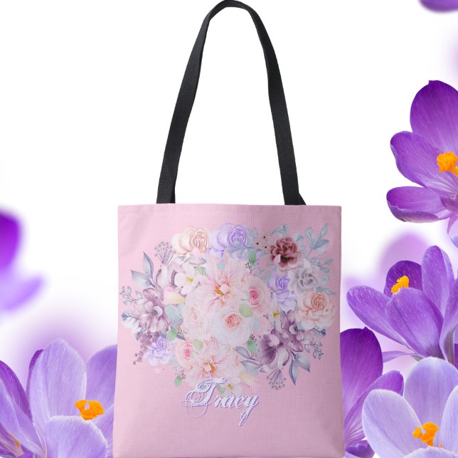 Tote Bag Printemps en rose et en lilac (Créateur téléchargé)