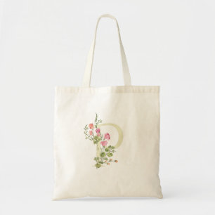 Tote Bag Printemps floral monogramme P mariage Shower de ma
