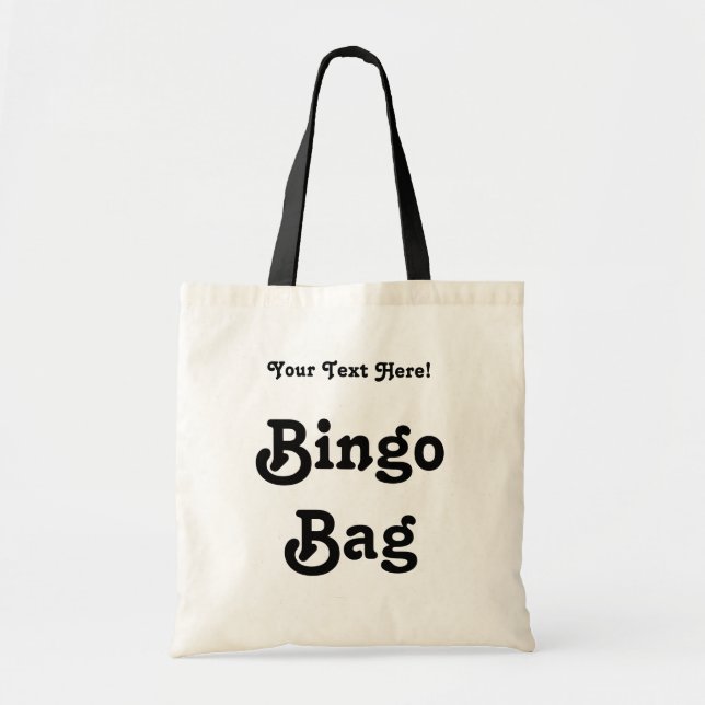 Tote Bag Prix de Bingo du joueur de bingo de texte personna (Devant)