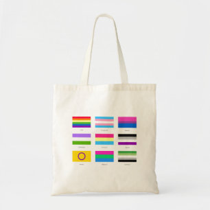 Tote Bag Prix LGBTQIA 9 x FLAGS Rainbow Awareness Chic C