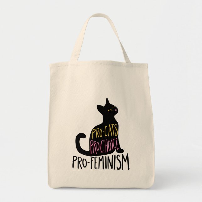 Tote Bag Pro-chats Pro-choix pro-féminisme (Devant)