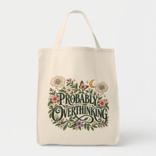 Tote Bag Probablement une esthétique botanique florale exag