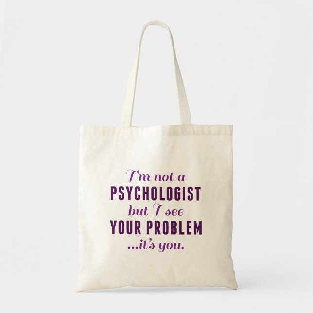 Tote Bag Problème psychologue (Devant)