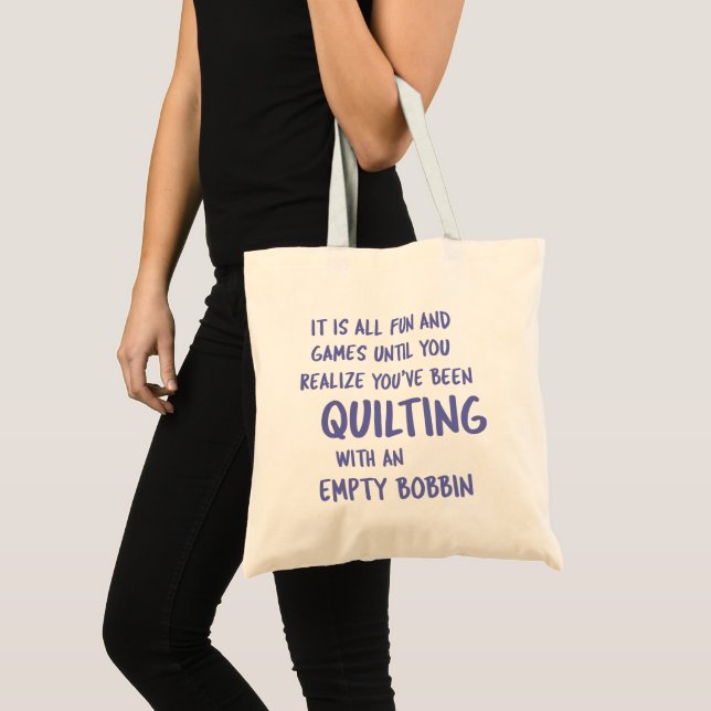 Tote Bag Problèmes de courtepointe amusants Citation pour c (Devant (produit))