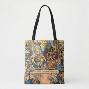 Tote Bag Procès d'Alice, le valet de cœur vintage