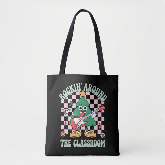 Tote Bag Prof chic Noël qui déchire en classe (Devant)