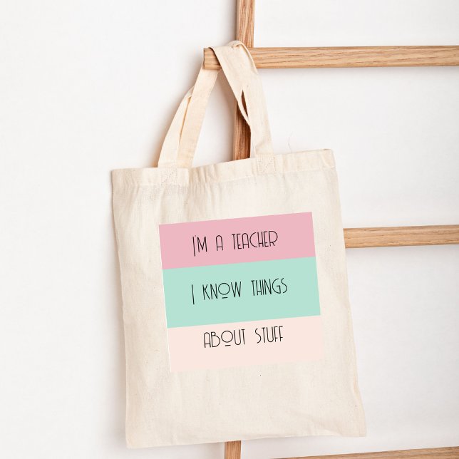 Tote Bag Prof colorblock personnalisé drôle  (Créateur téléchargé)