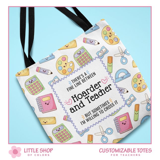 Tote Bag Prof de plaisanterie Accapareur de fournitures sco (Créateur téléchargé)