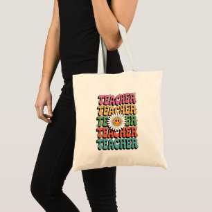 Tote Bag Prof Enseignant Mignon Fleur de Marguerite Rétro R