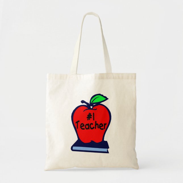 Tote Bag Professeur #1 (Apple/livre) (Devant)