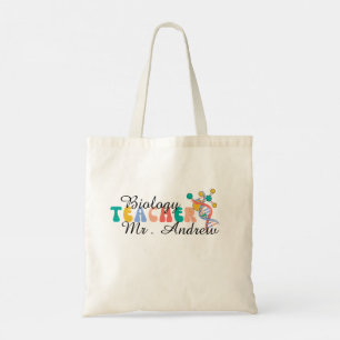 Tote Bag Professeur de biologie personnalisé, journée des p